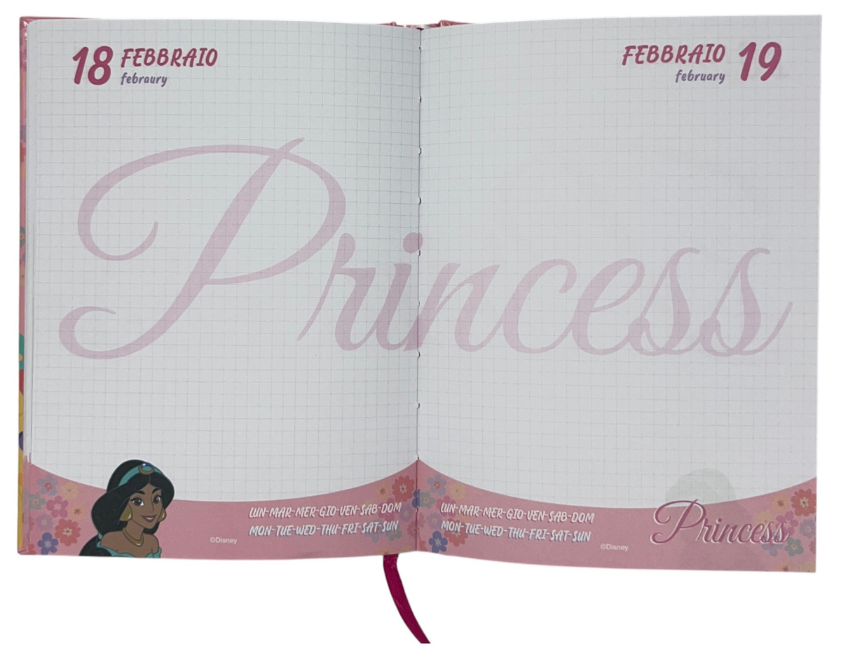 Diario Principesse DISNEY Agenda 10 Mesi Scuola Elementare Media - Pr1200