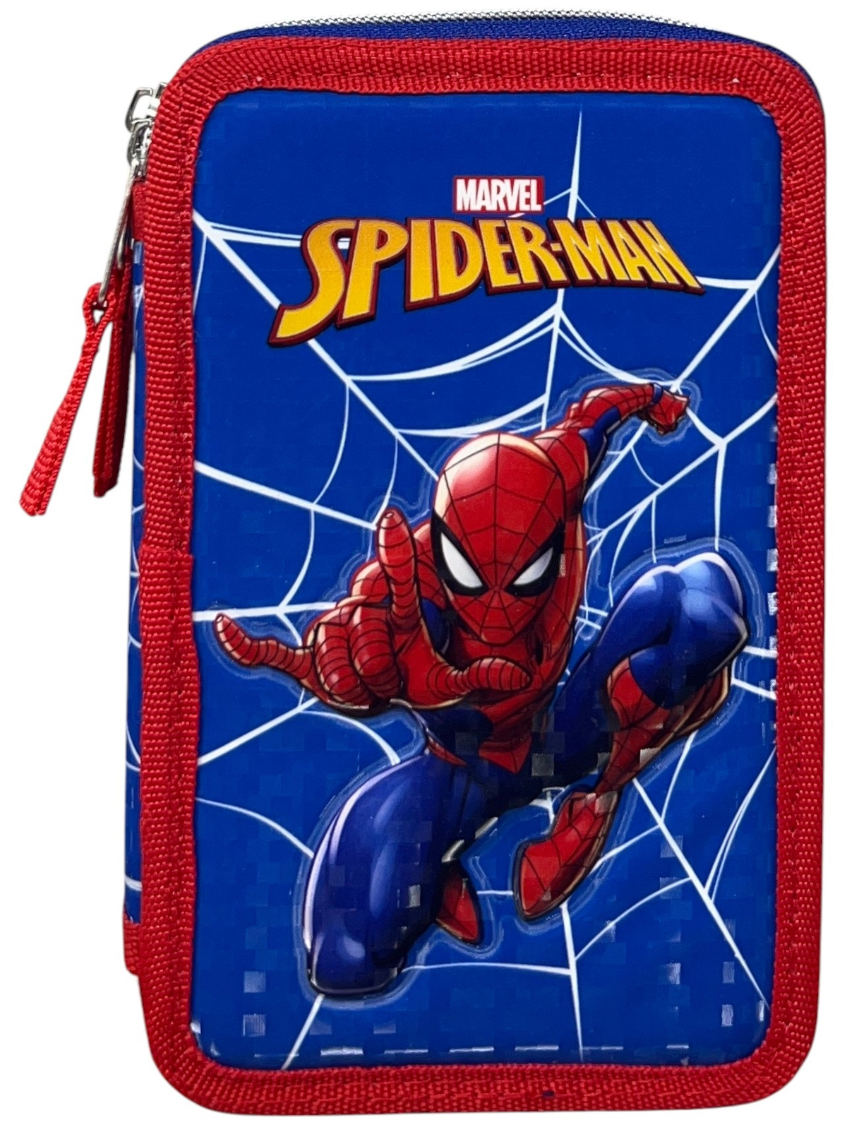 Astuccio Scuola Spiderman MARVEL Multiscomparto 3 Zip Penna Papermate Pennarelli Giotto - Sp1192