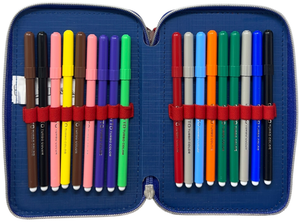 Astuccio Scuola Spiderman MARVEL Multiscomparto 3 Zip Penna Papermate Pennarelli Giotto - Sp1192