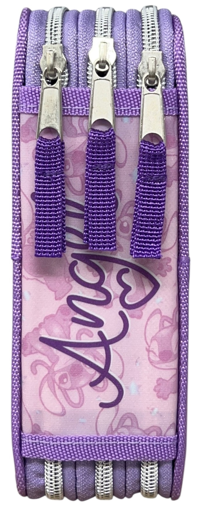 Astuccio Scuola Angel Stitch DISNEY Multiscomparto 3 Zip Penna Papermate Pennarelli Giotto - Lst1192-G