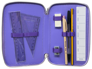 Astuccio Scuola Angel Stitch DISNEY Multiscomparto 3 Zip Penna Papermate Pennarelli Giotto - Lst1192-G