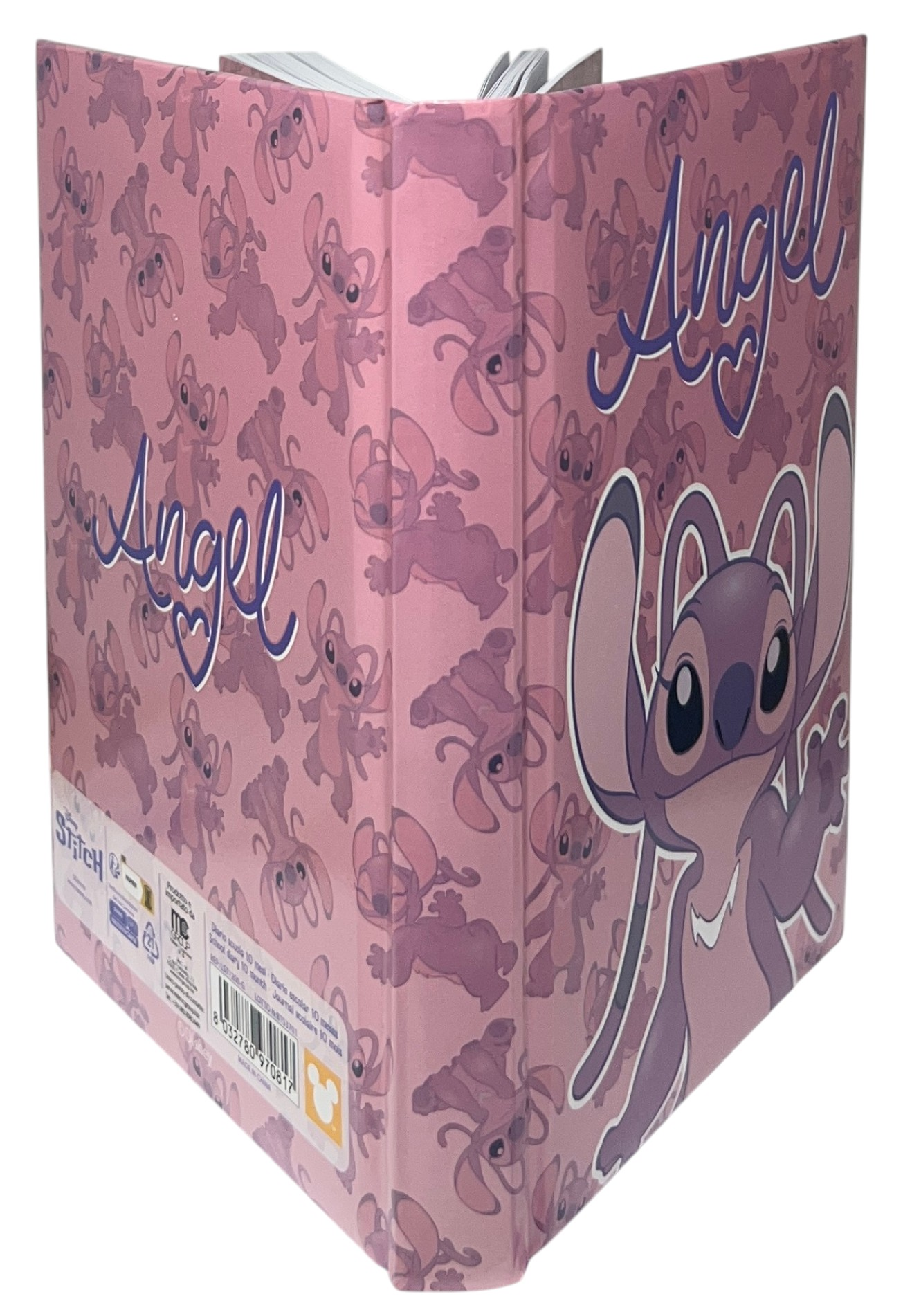 Diario Angel Stitch DISNEY Agenda 10 Mesi Scuola Elementare Media - Lst1200-G