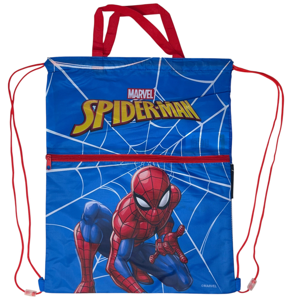Sacca Spiderman MARVEL con Chiusura a Coulisse Tasca Frontale Borsa Tempo Libero Palestra Cm. 44x34 - 690655