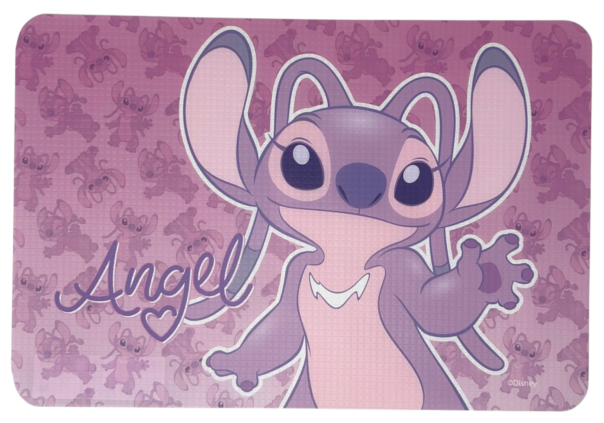 Tovaglietta Angel Stitch DISNEY in Plastica Morbida Antiscivolo Ripiegabile Lavabile da Colazione Pranzo Cm.44x30 - Lst1204-G
