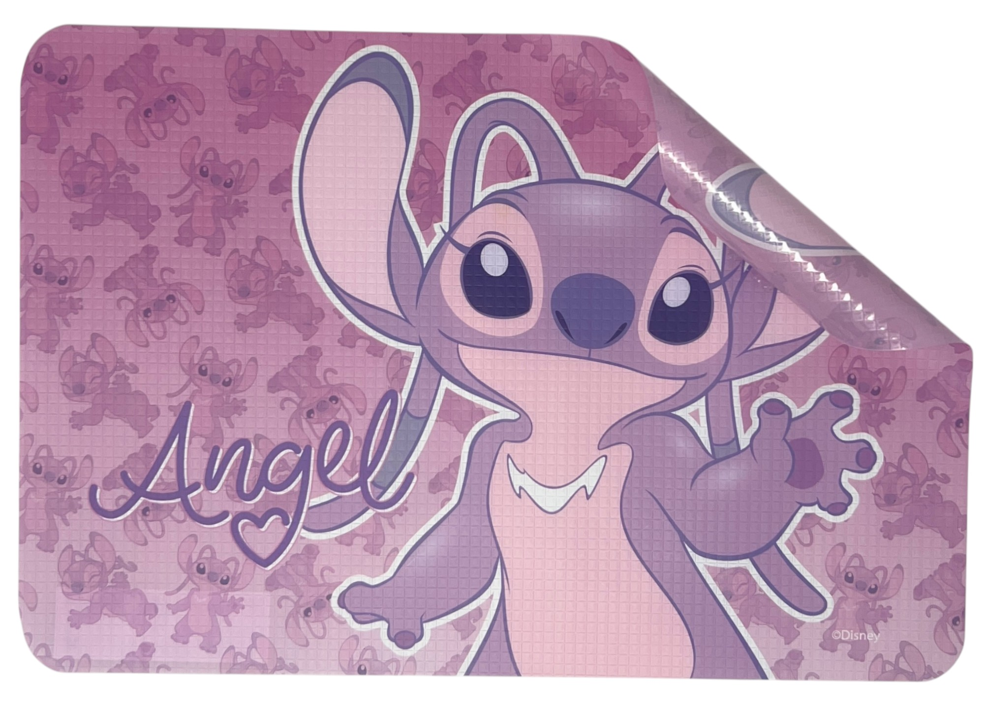 Tovaglietta Angel Stitch DISNEY in Plastica Morbida Antiscivolo Ripiegabile Lavabile da Colazione Pranzo Cm.44x30 - Lst1204-G