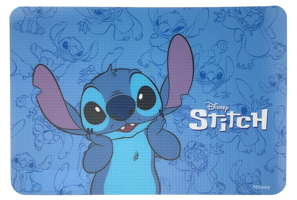 Tovaglietta Stitch DISNEY in Plastica Morbida Antiscivolo Ripiegabile Lavabile da Colazione Pranzo Cm.44x30 - Lst1204-B