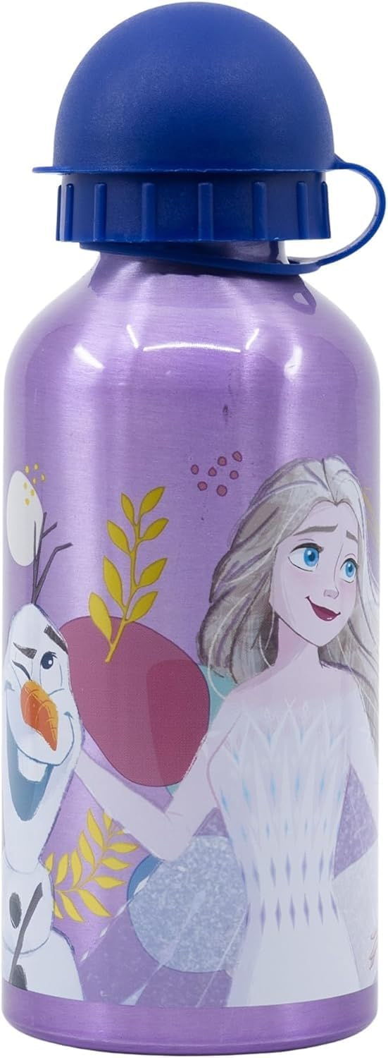Set Pranzo Frozen DISNEY 2 Pezzi Borraccia in Alluminio e Portamerenda con Posate - St74263