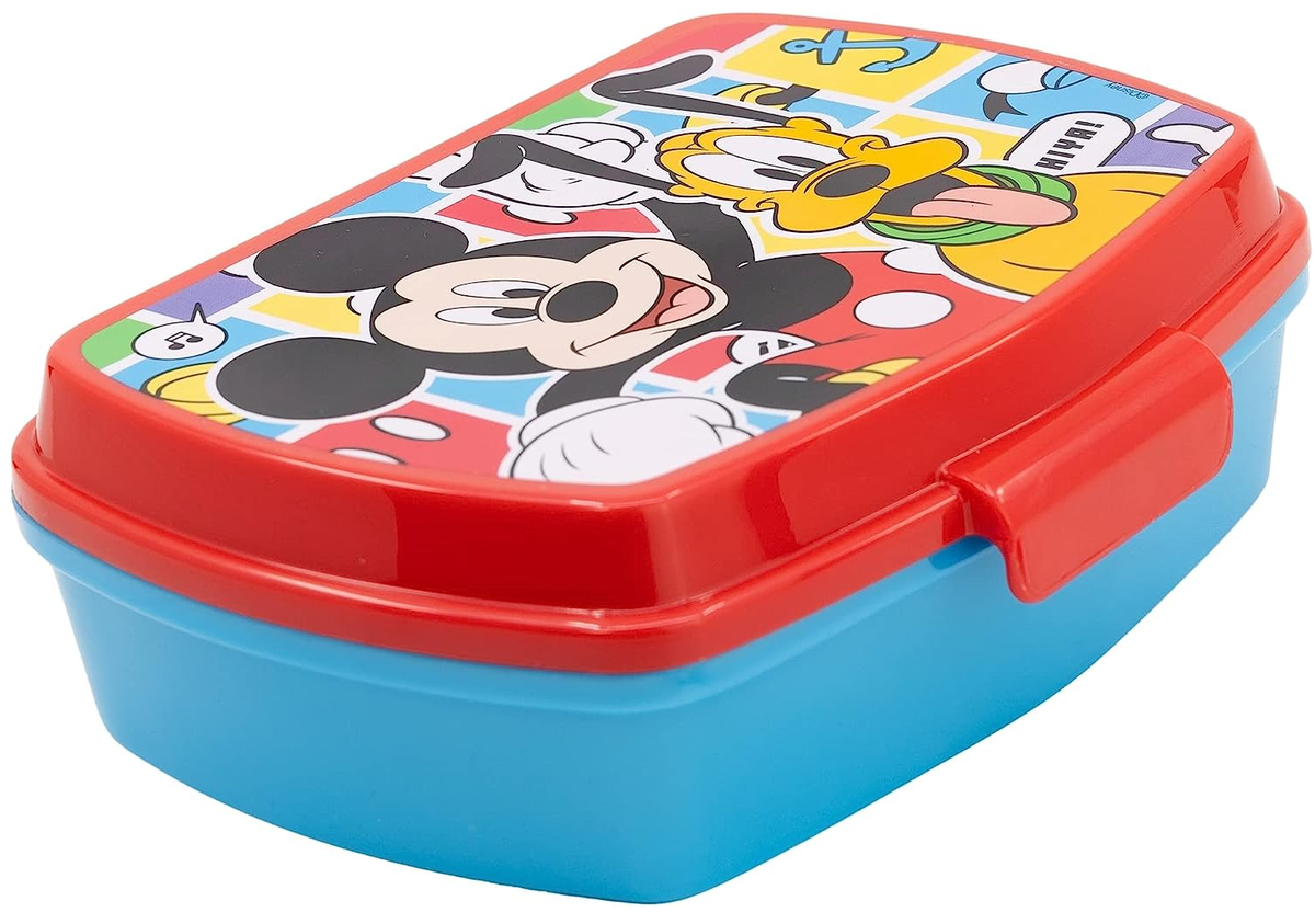 Set Pranzo Topolino DISNEY 2 Pezzi Borraccia 400 Ml Portamerenda - St74373