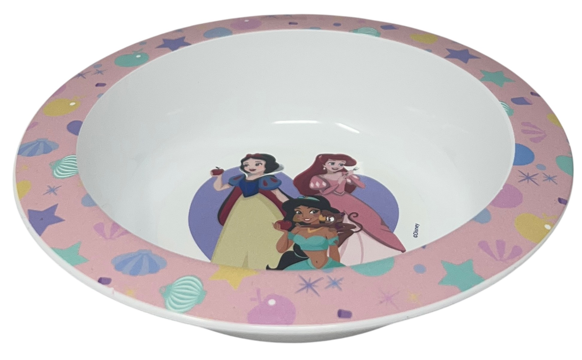 Set Pappa 5 Pezzi Principesse DISNEY in Plastica Adatta Al Microonde Piatti Bicchiere Posate  - St51280