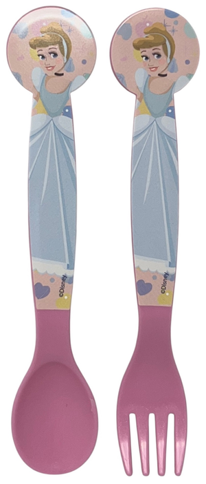 Set Pappa 5 Pezzi Principesse DISNEY in Plastica Adatta Al Microonde Piatti Bicchiere Posate  - St51280