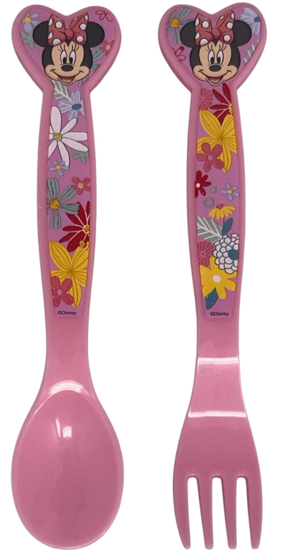 Set Pappa 5 Pezzi Minnie DISNEY in Plastica Adatta Al Microonde Piatti Bicchiere Posate  - St74450