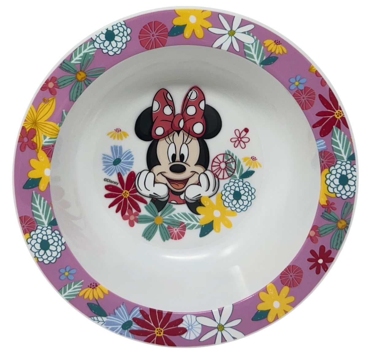 Set Pappa 5 Pezzi Minnie DISNEY in Plastica Adatta Al Microonde Piatti Bicchiere Posate  - St74450