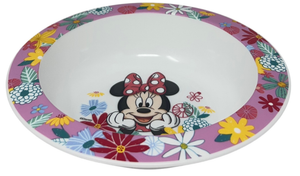 Set Pappa 5 Pezzi Minnie DISNEY in Plastica Adatta Al Microonde Piatti Bicchiere Posate  - St74450