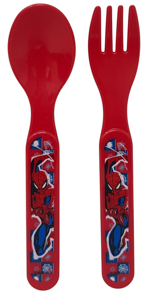 Set Pranzo Spiderman MARVEL 2 Pezzi Borraccia in Alluminio e Portamerenda con Posate - St74763