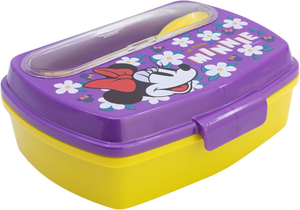 Portamerenda con Posate Minnie DISNEY Forchetta e Cucchiaio Contenitore Portapranzo - St81209