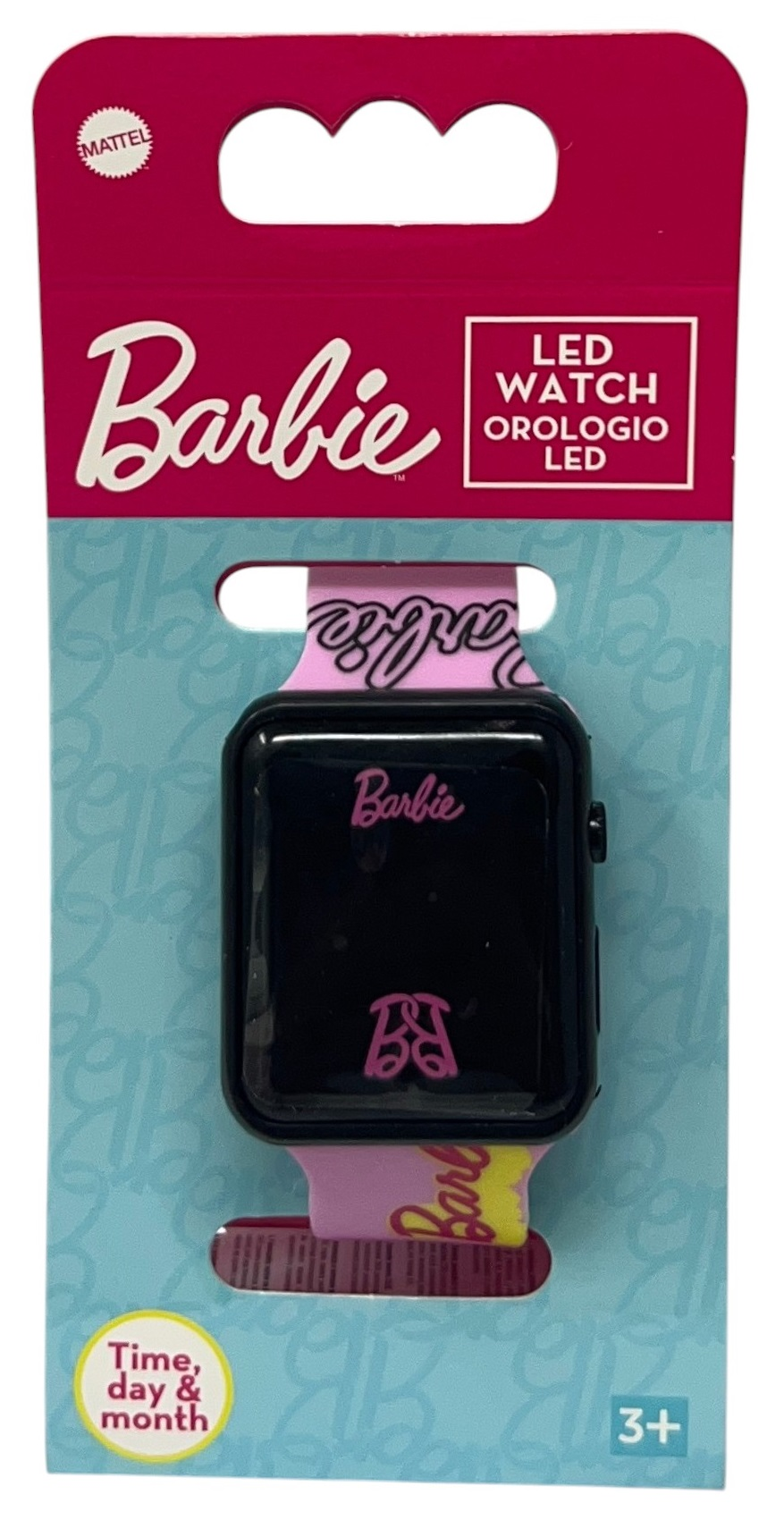 Orologio a LED Barbie Mattel da Polso Digitale con Cinturino Regolabile - Gnt36br