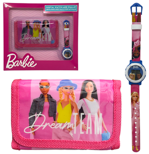 Set Orologio da Polso Digitale + Portafogli Barbie Accessori per Bambini - Gnt01br