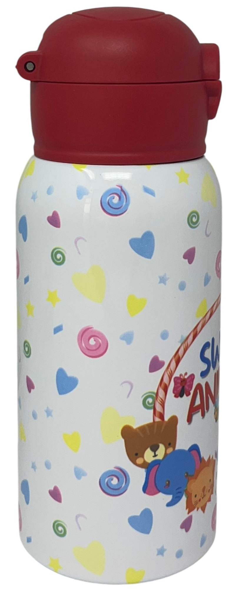 Borraccia Termica con Cannuccia Sweet Animals 500 Ml Apertura Automatica - Mpbb06