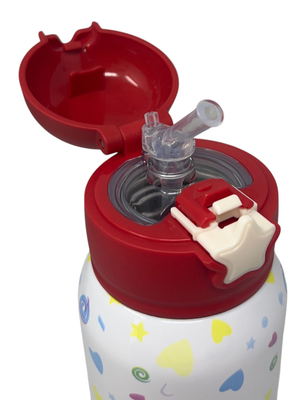 Borraccia Termica con Cannuccia Sweet Animals 500 Ml Apertura Automatica - Mpbb06