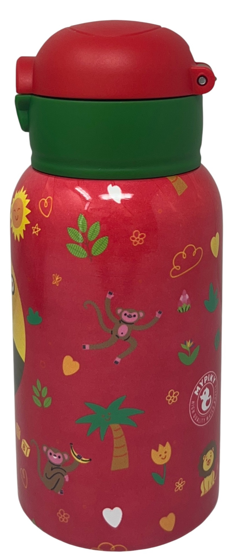 Borraccia Termica con Cannuccia Leoncino 500 Ml Apertura Automatica - Mpbb07