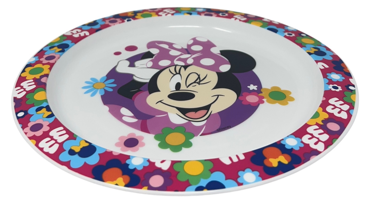 Piatto Piano Minnie DISNEY Stoviglia 22 CM in Plastica Riutilizzabile Adatto Al Microonde e in Lavastoviglie - St81247