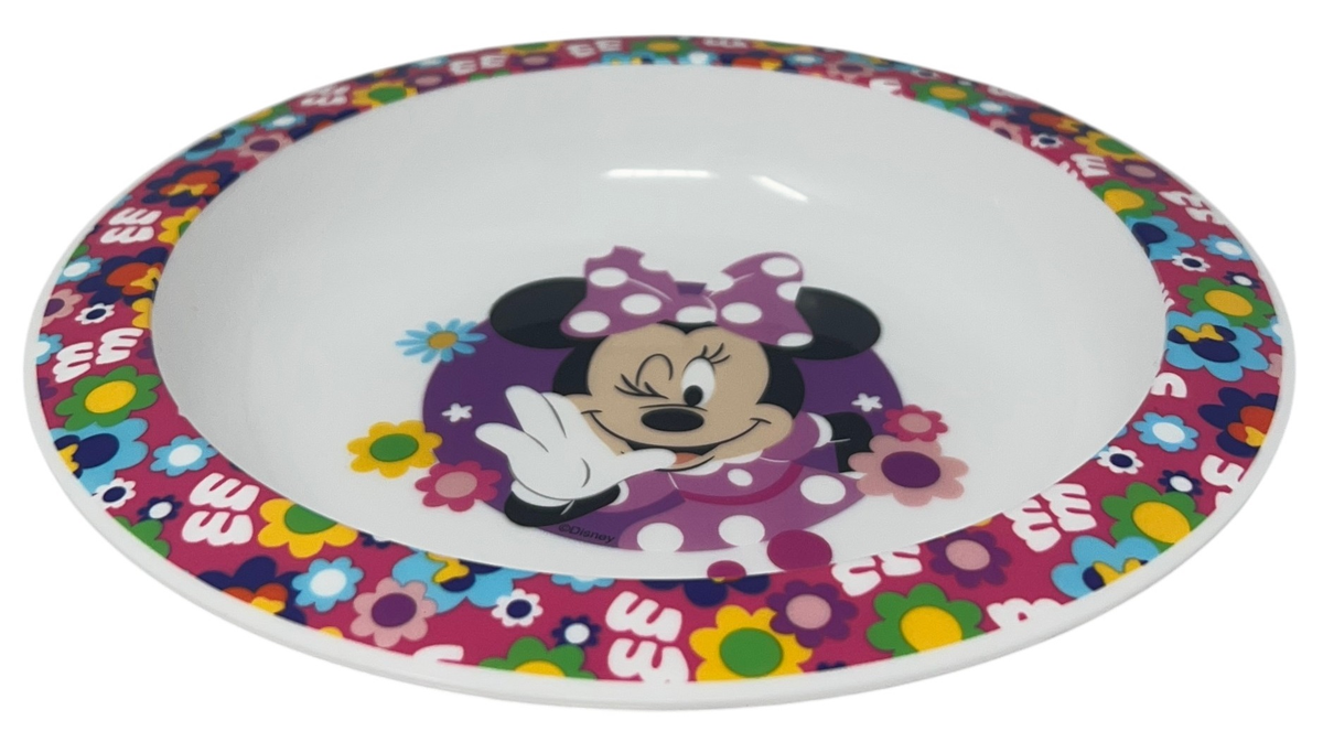 Piatto Fondo Minnie DISNEY Stoviglia 20 CM in Plastica Riutilizzabile Adatto Al Microonde - St81248