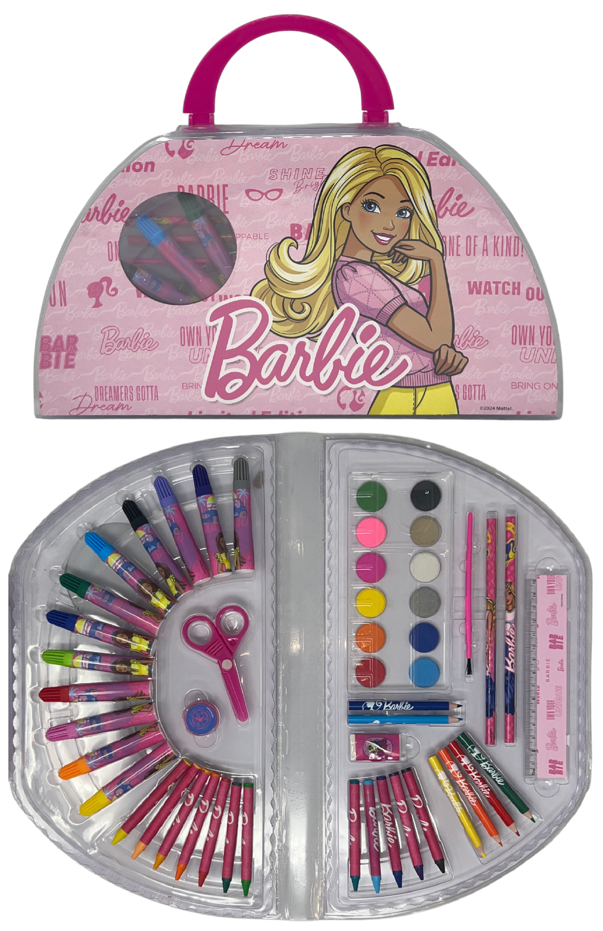 Valigetta Colori Barbie Set Cancelleria 51 Pezzi per Bambini - Br1107