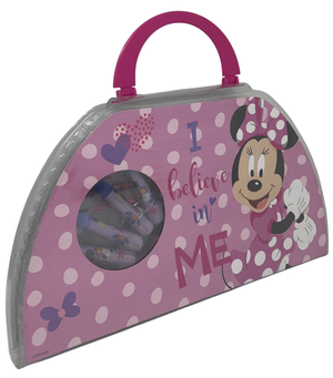 Valigetta Colori Minnie DISNEY Set Cancelleria 51 Pezzi per Bambini - Min1107