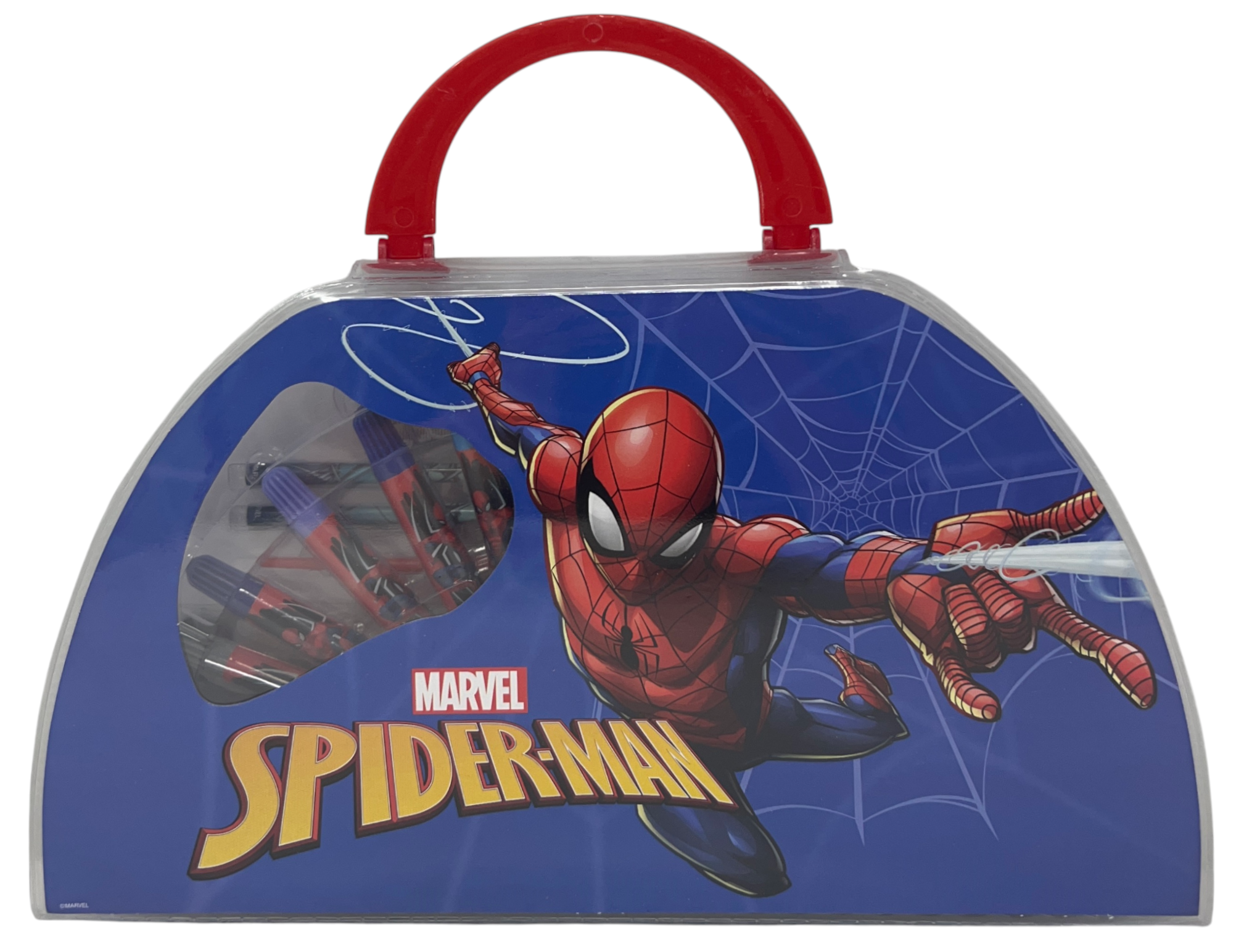 Valigetta Colori Spiderman MARVEL Set Cancelleria 51 Pezzi per Bambini - Sp1107