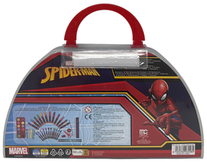 Valigetta Colori Spiderman MARVEL Set Cancelleria 51 Pezzi per Bambini - Sp1107