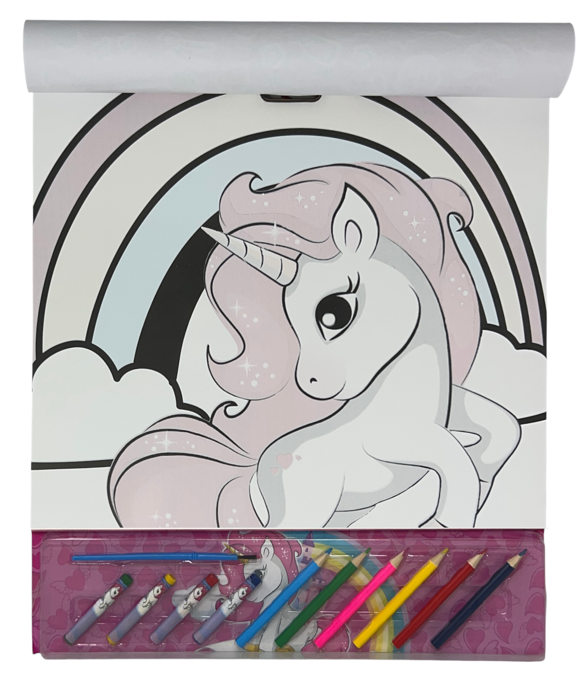 Album da Colorare con Accessori Unicorno 35 Pezzi Disegni Magici Stickers Fogli da Colorare per Bambini - Uni1147