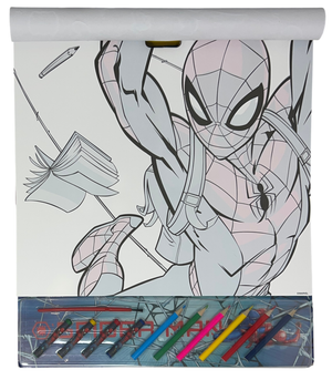Album da Colorare con Accessori Spiderman MARVEL 35 Pezzi Disegni Magici Stickers Fogli da Colorare per Bambini - Sp1147