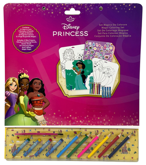 Album da Colorare con Accessori Principesse DISNEY 35 Pezzi Disegni Magici Stickers Fogli da Colorare per Bambini - Pr1147