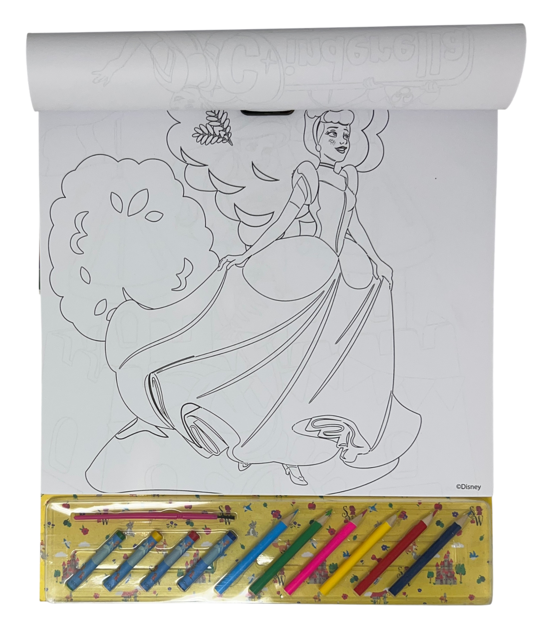 Album da Colorare con Accessori Principesse DISNEY 35 Pezzi Disegni Magici Stickers Fogli da Colorare per Bambini - Pr1147