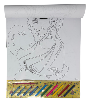Album da Colorare con Accessori Principesse DISNEY 35 Pezzi Disegni Magici Stickers Fogli da Colorare per Bambini - Pr1147