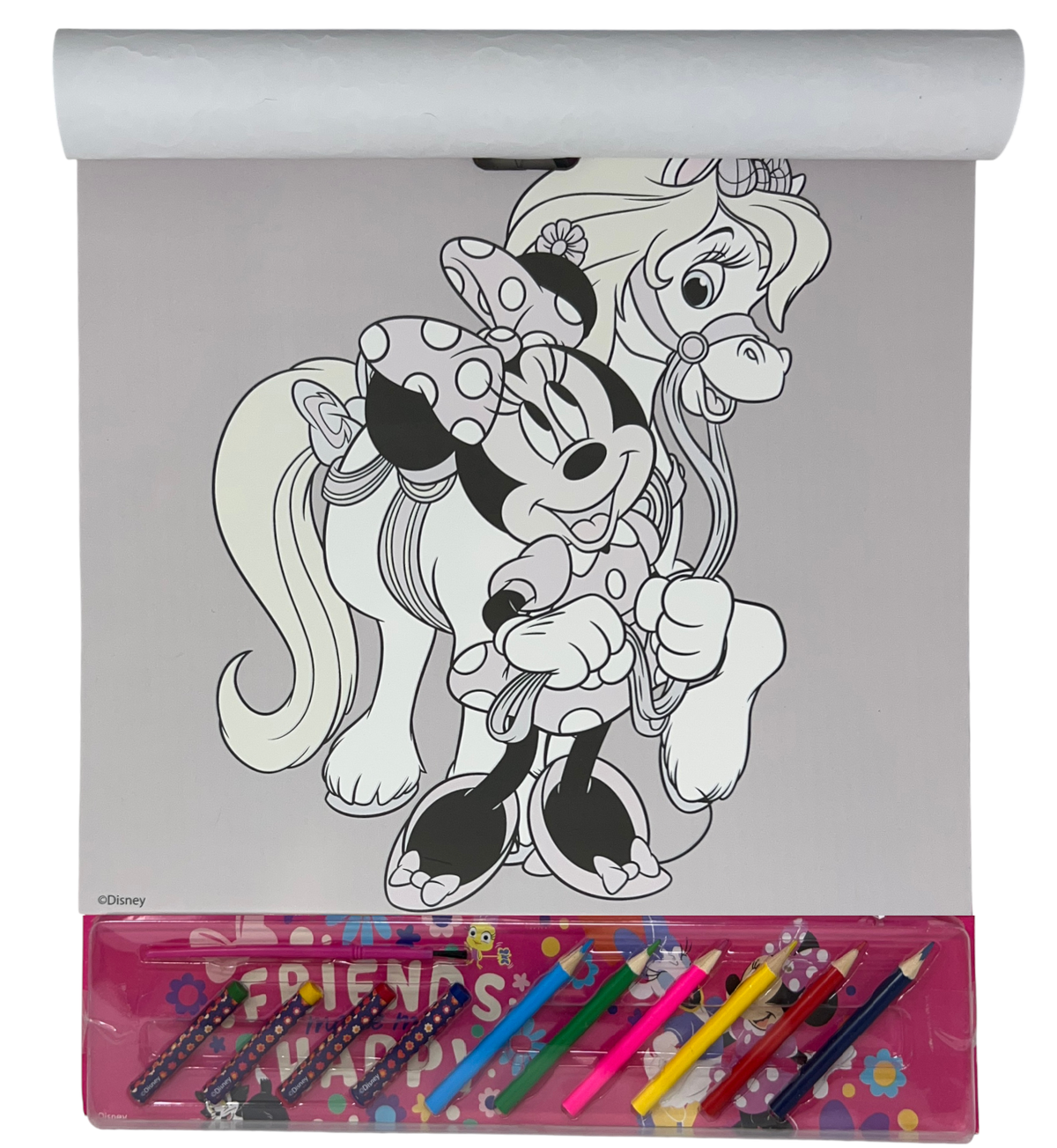 Album da Colorare con Accessori Minnie DISNEY 35 Pezzi Disegni Magici Stickers Fogli da Colorare per Bambini - Min1147