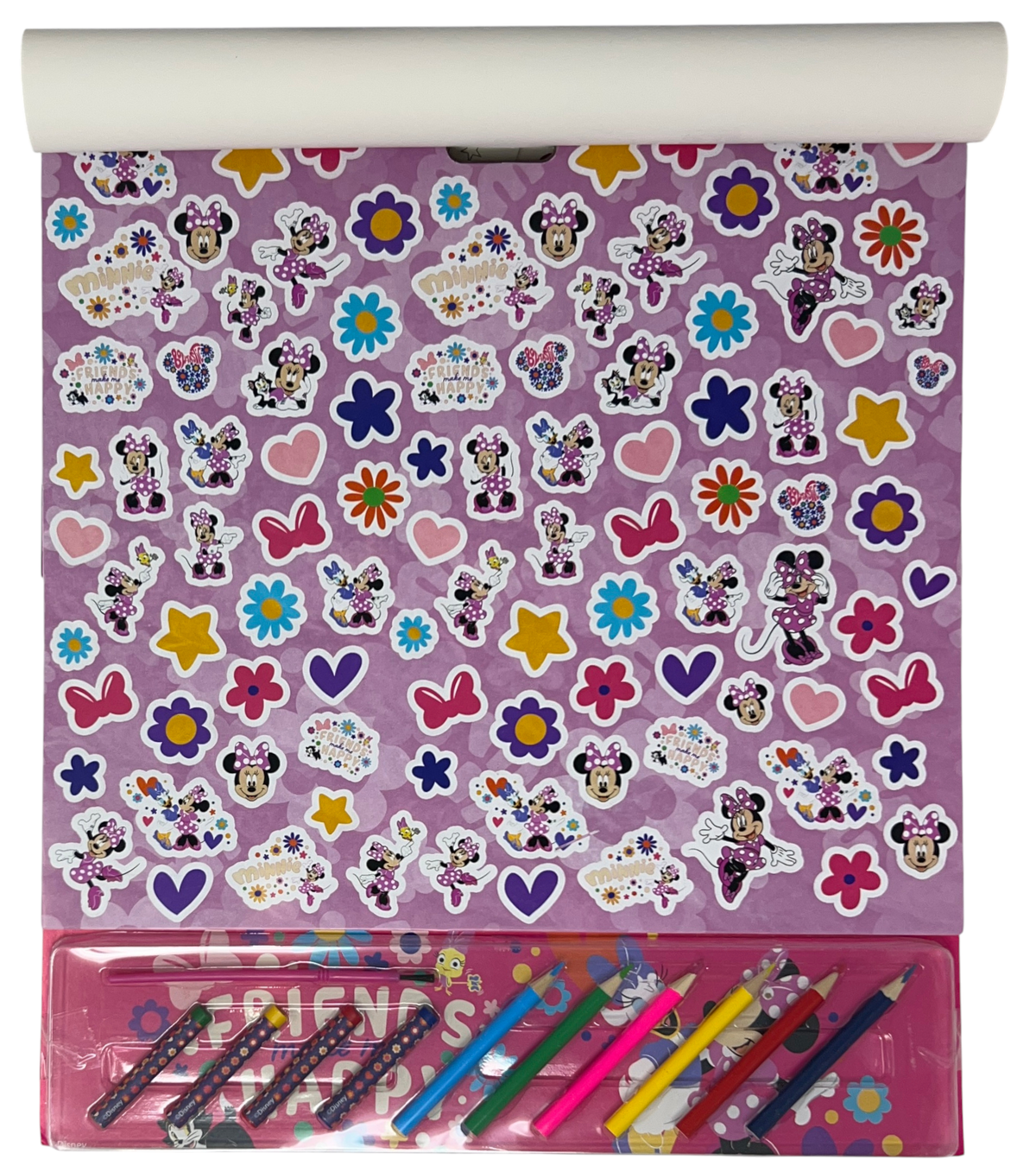 Album da Colorare con Accessori Minnie DISNEY 35 Pezzi Disegni Magici Stickers Fogli da Colorare per Bambini - Min1147
