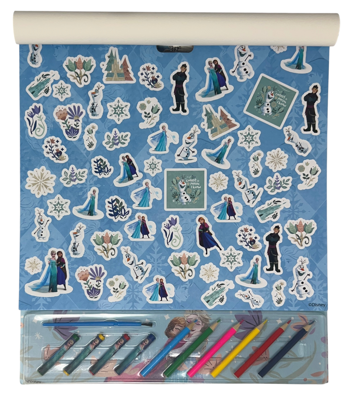Album da Colorare con Accessori Frozen DISNEY 35 Pezzi Disegni Magici Stickers Fogli da Colorare per Bambini - Fr1147