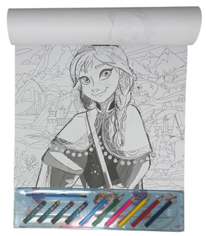 Album da Colorare con Accessori Frozen DISNEY 35 Pezzi Disegni Magici Stickers Fogli da Colorare per Bambini - Fr1147