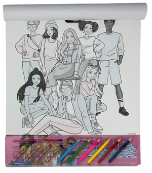 Album da Colorare con Accessori Barbie 35 Pezzi Disegni Magici Stickers Fogli da Colorare per Bambini - Br1147
