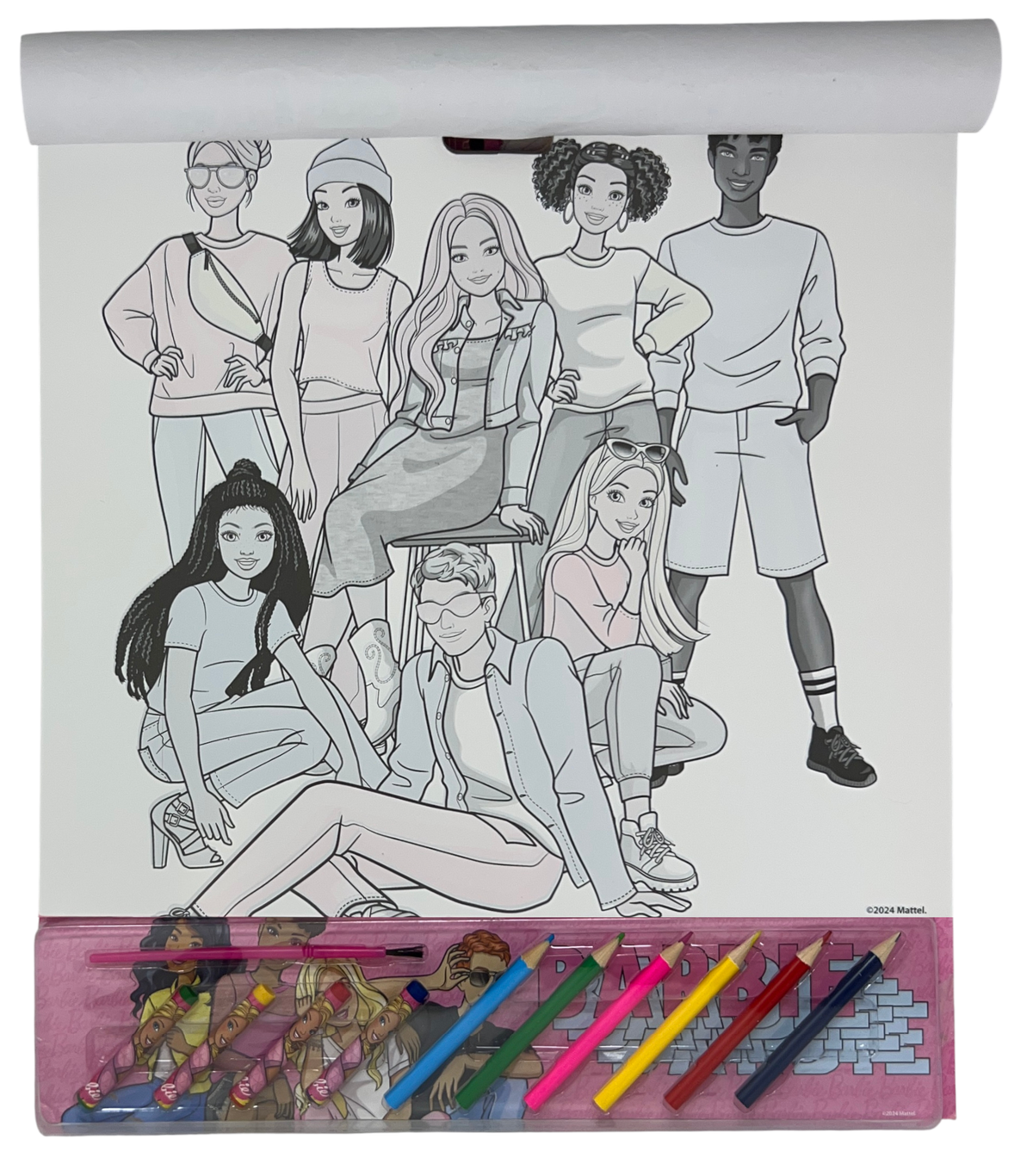 Album da Colorare con Accessori Barbie 35 Pezzi Disegni Magici Stickers Fogli da Colorare per Bambini - Br1147