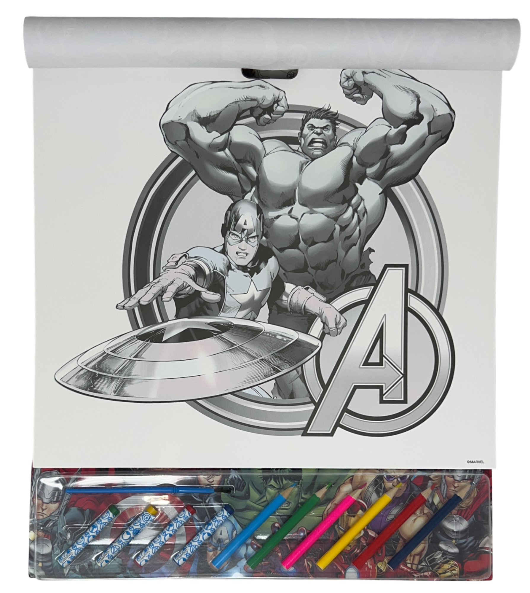 Album da Colorare con Accessori Avengers MARVEL 35 Pezzi Disegni Magici Stickers Fogli da Colorare per Bambini - Av1147