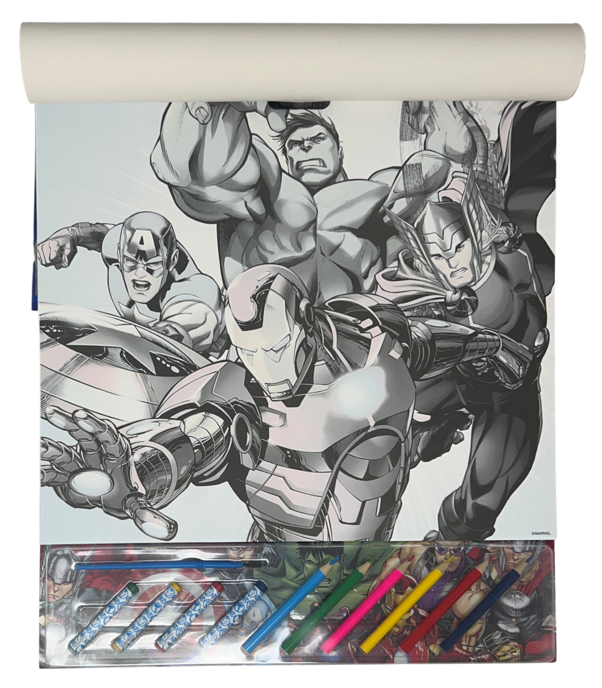 Album da Colorare con Accessori Avengers MARVEL 35 Pezzi Disegni Magici Stickers Fogli da Colorare per Bambini - Av1147