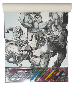Album da Colorare con Accessori Avengers MARVEL 35 Pezzi Disegni Magici Stickers Fogli da Colorare per Bambini - Av1147