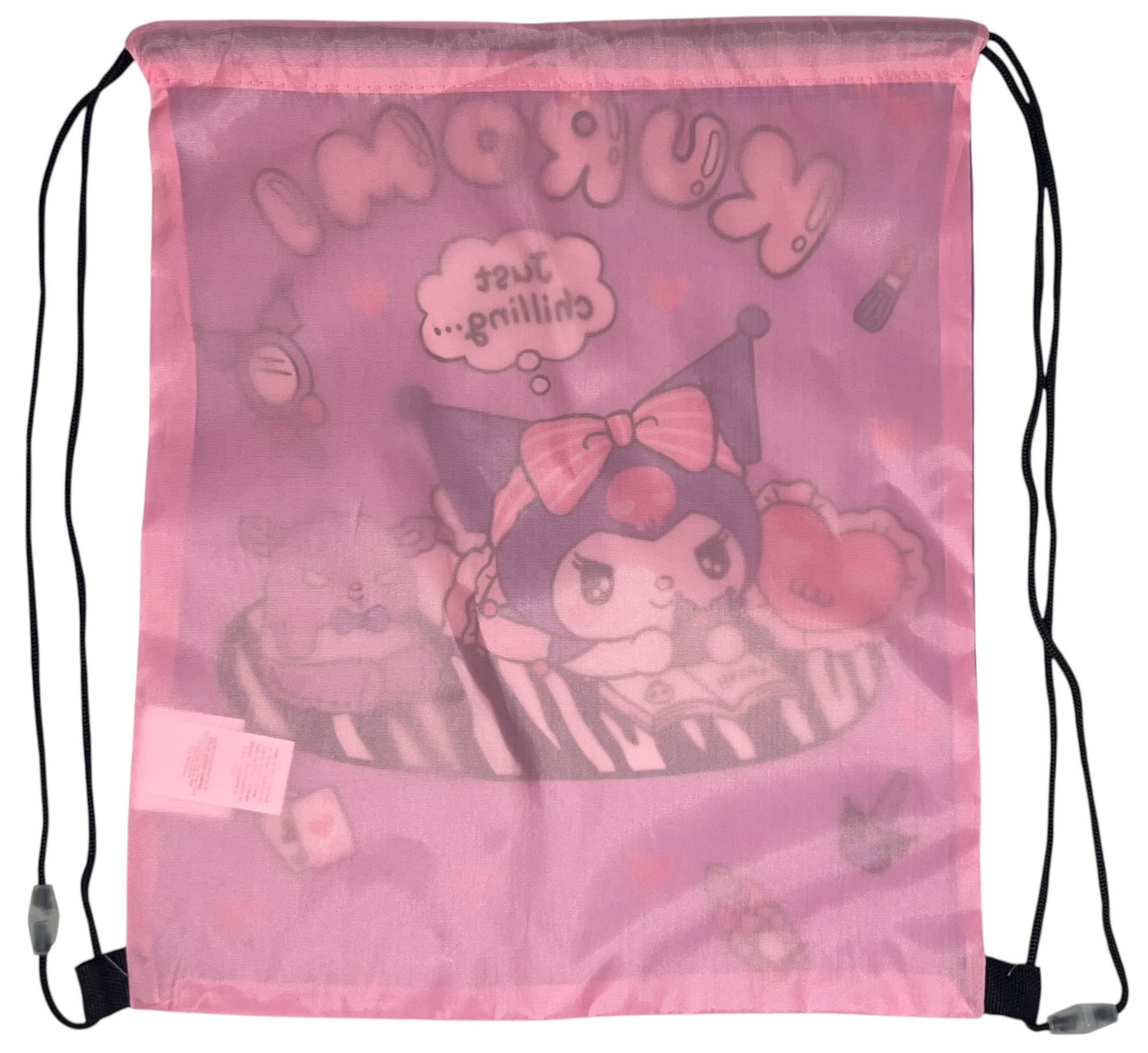 Sacca Kuromi Hello Kitty Borsa Sportiva Tempo Libero con Chiusura a Coulisse 40x35 CM -  Hk36-1598