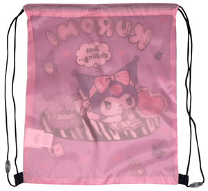 Sacca Kuromi Hello Kitty Borsa Sportiva Tempo Libero con Chiusura a Coulisse 40x35 CM -  Hk36-1598