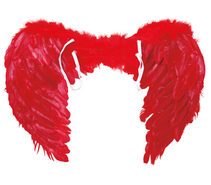 Ali Piumate Rosse 60 X 40 CM Accessori Travestimento Costume Carnevale Halloween - 16265