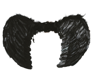 Ali Piumate Nere 60 X 40 CM Accessori Travestimento Costume Carnevale Halloween - 16266