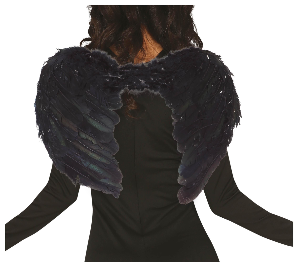 Ali Piumate Nere 60 X 40 CM Accessori Travestimento Costume Carnevale Halloween - 16266