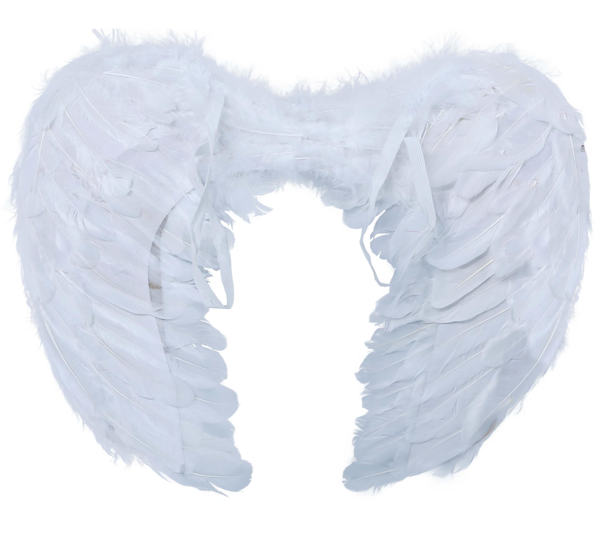 Ali Piumate Bianche 60 X 40 CM Accessori Travestimento Costume Carnevale Halloween - 16885